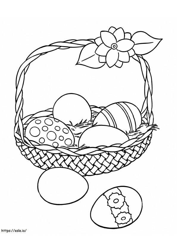 Nice Easter Basket coloring page