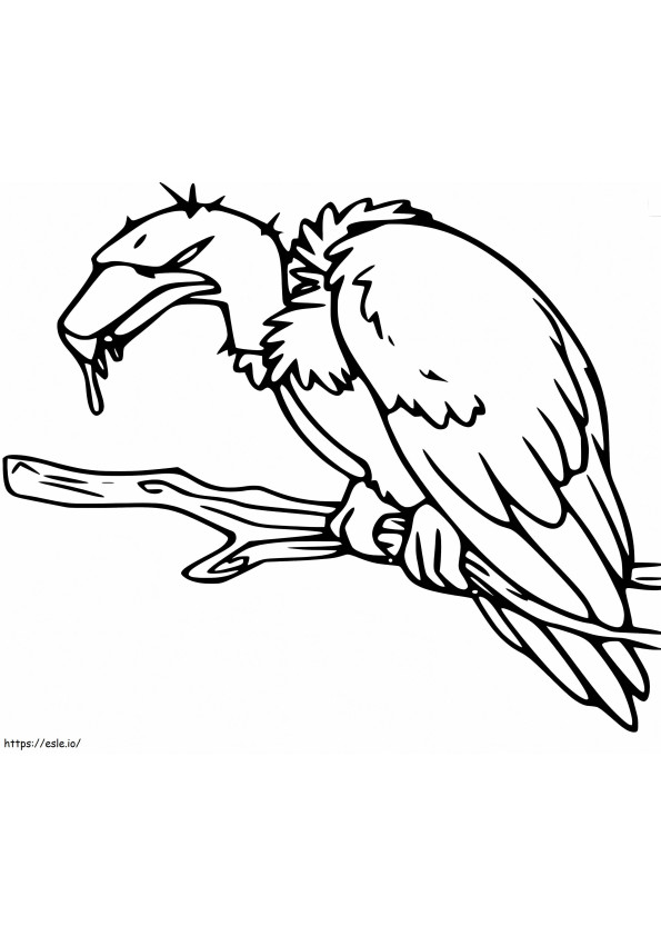 Hungry Vulture coloring page
