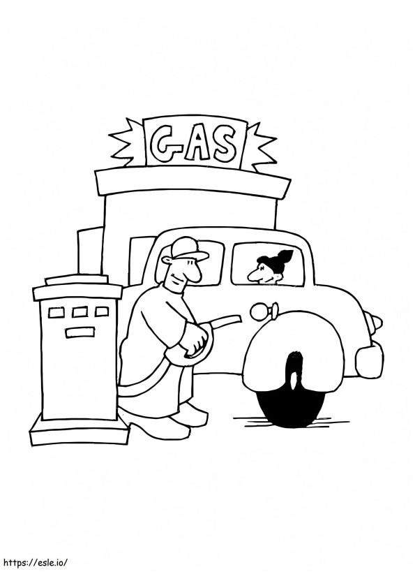 Gas Station 3 coloring page