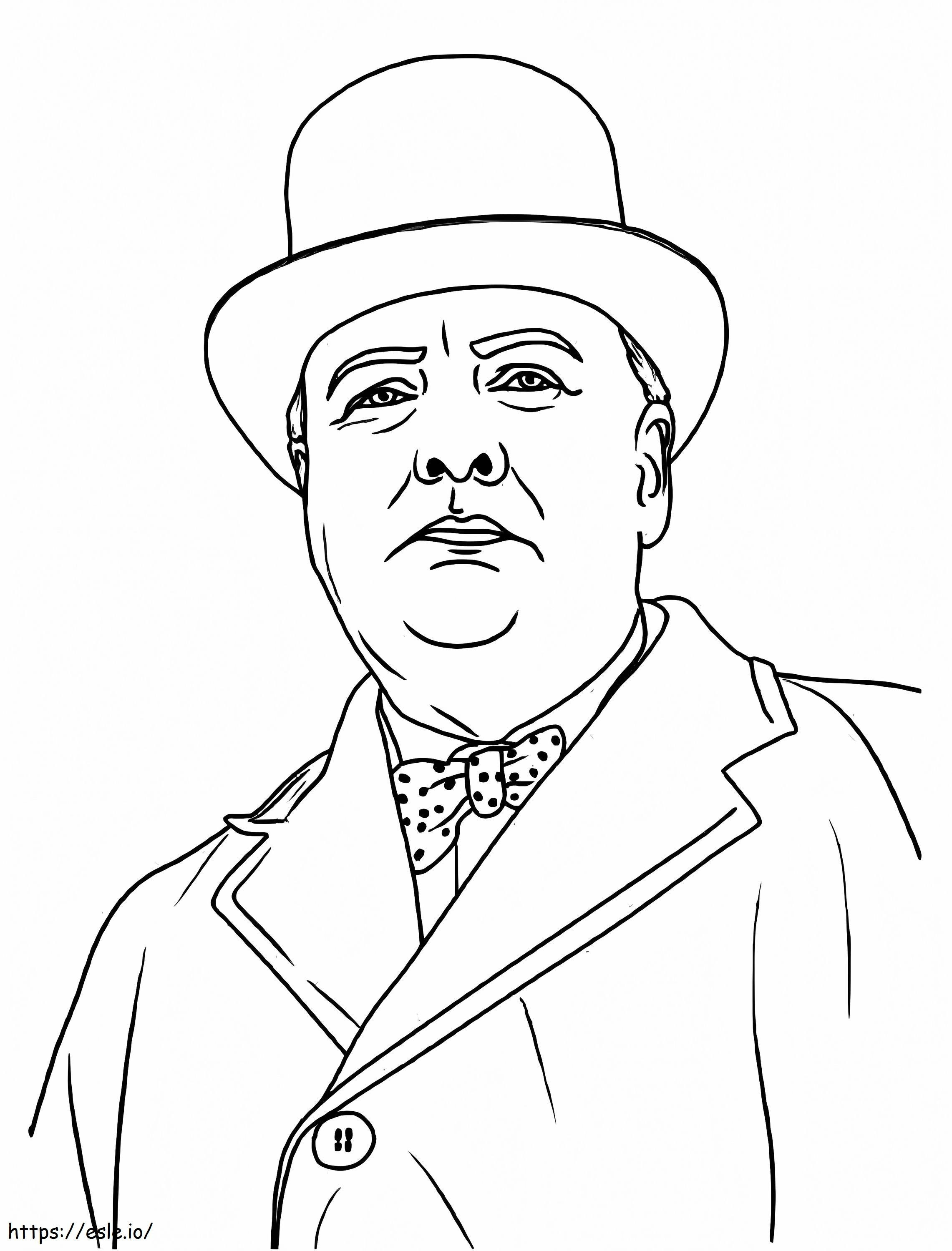 Free Winston Churchill coloring page