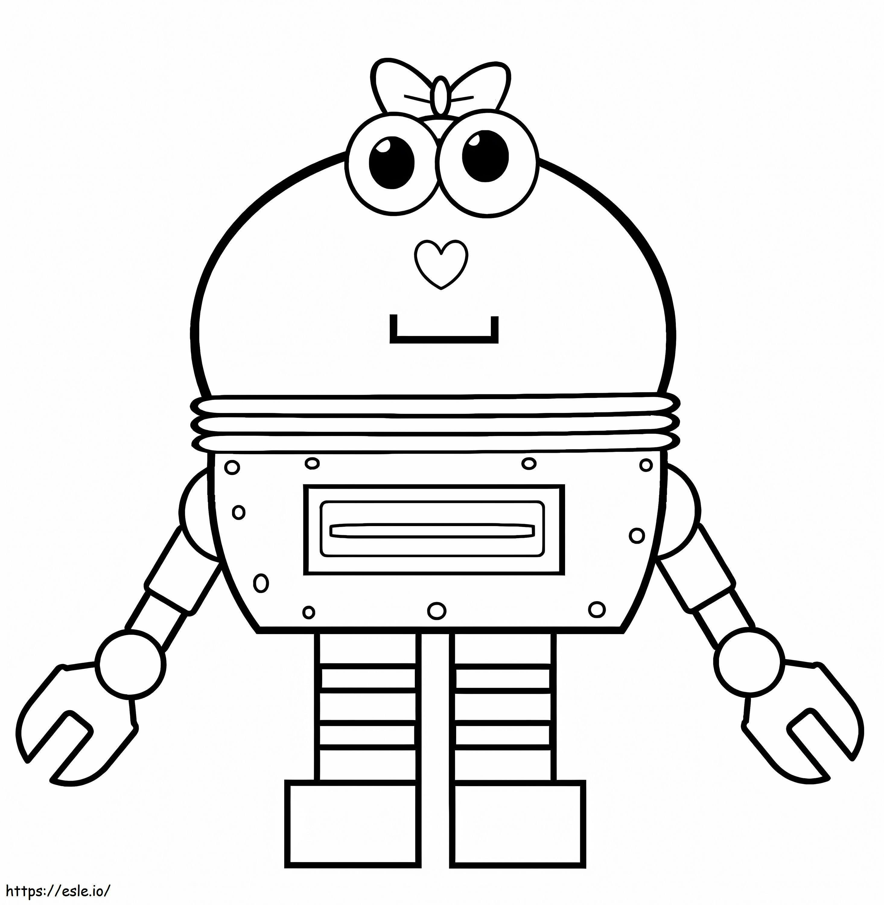 Lovely Robot coloring page