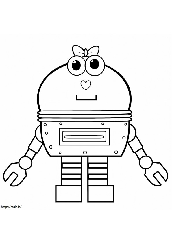 Lovely Robot coloring page
