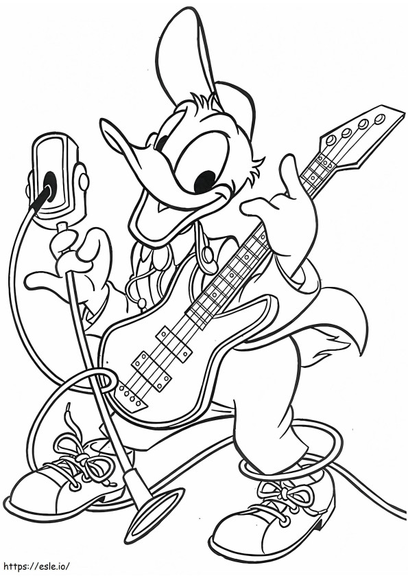 1534757352 Donald Singing A4 coloring page