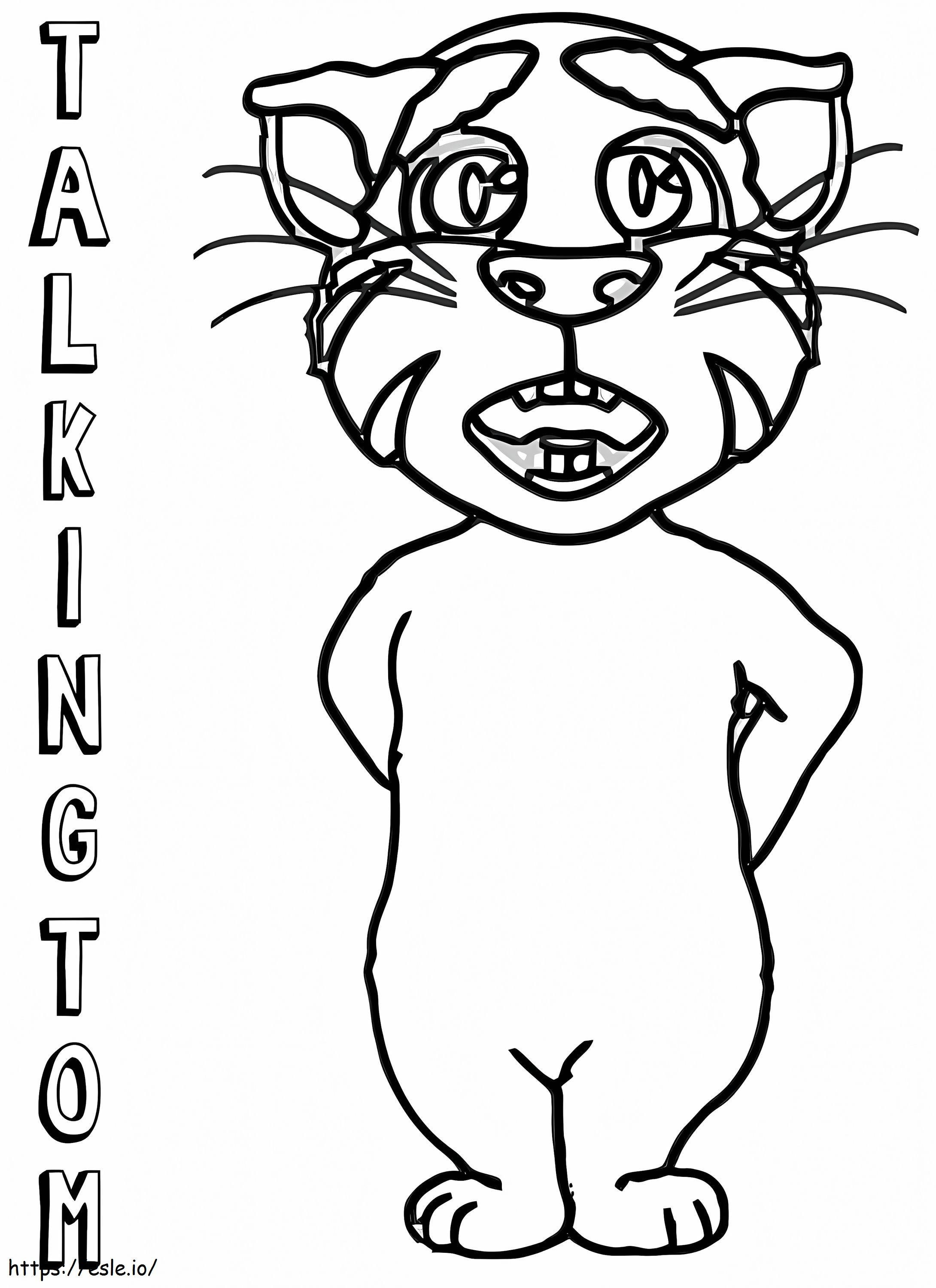 Talking Tom To Color coloring page