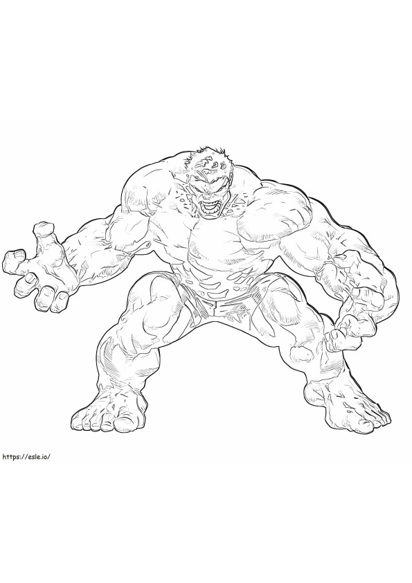 Hulk Punches coloring page