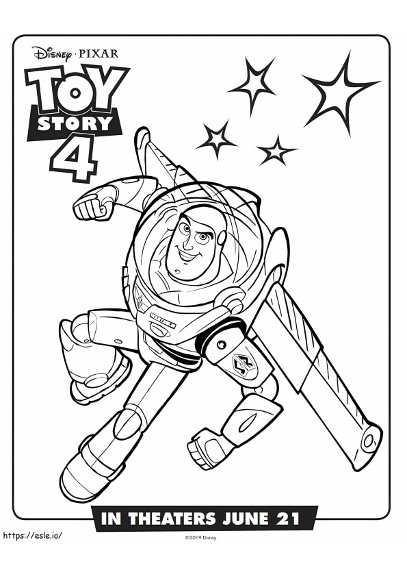 1559981722 Buzz Light Year Toy Story 4 A4 coloring page