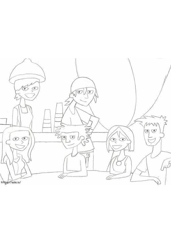 Characters From 6Teen coloring page