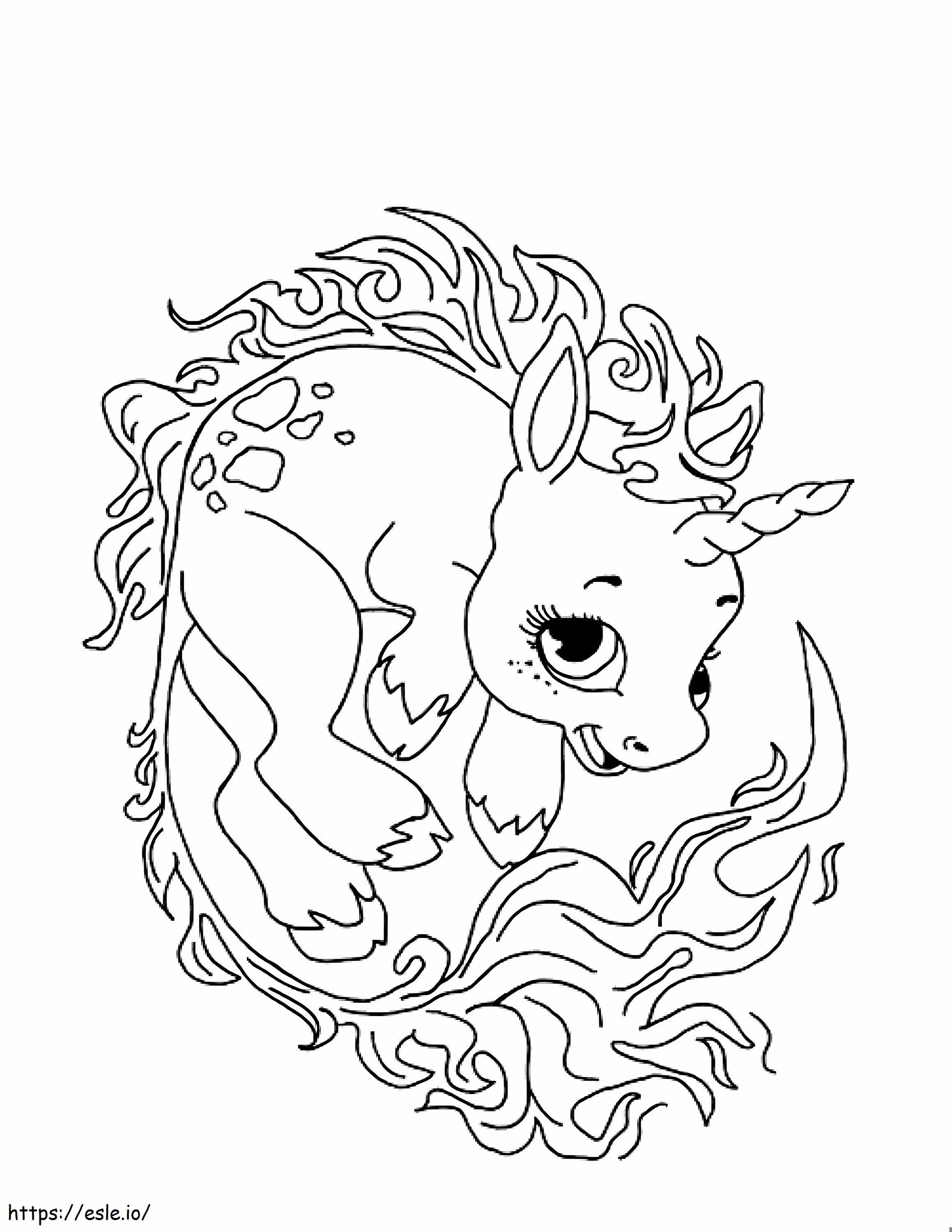 1528875949 Cute Unicorn coloring page