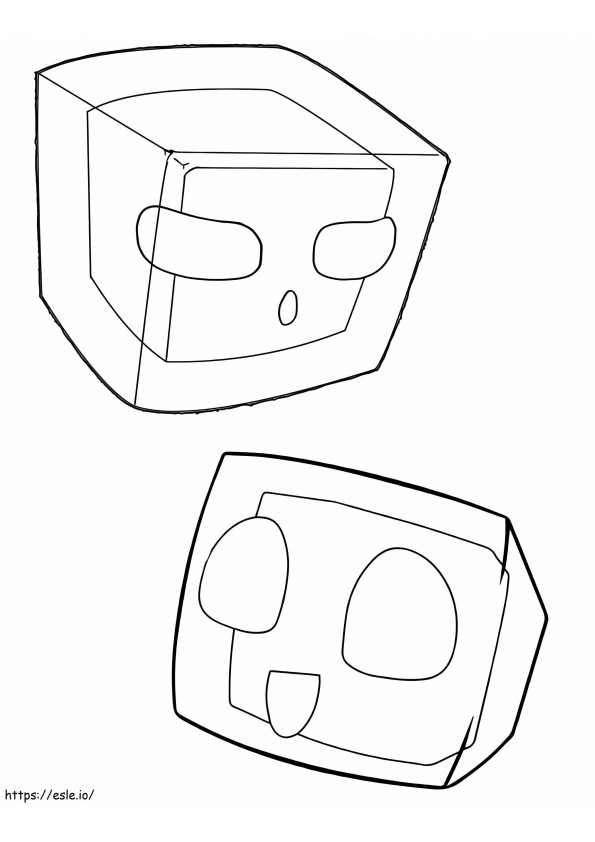 Minecraft Slime coloring page