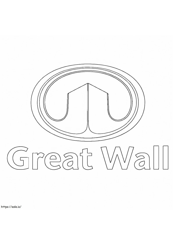 Logotipo da Grande Muralha para colorir