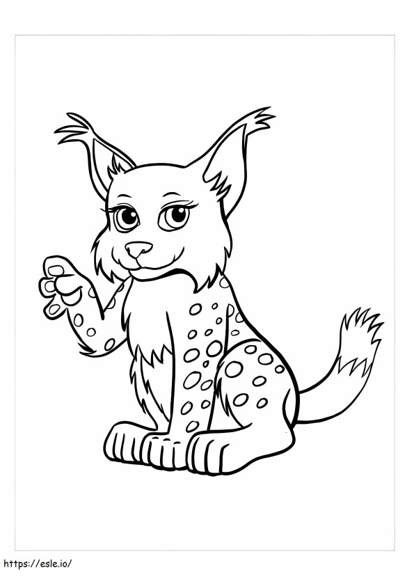 Lynx Smiling coloring page