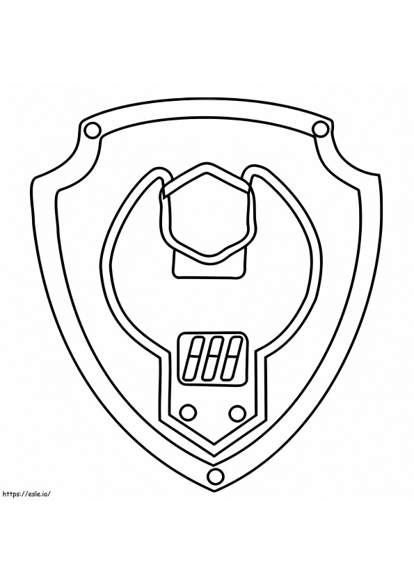 Rubble Badge coloring page