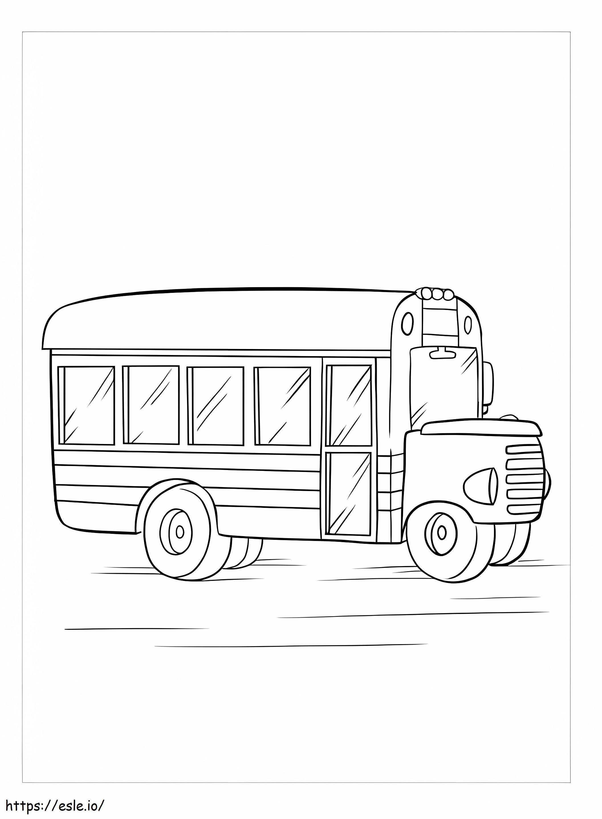 lindo autobús escolar para colorear