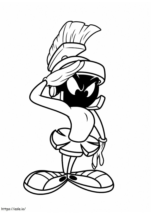 Marvin The Martian Looney Tunes coloring page