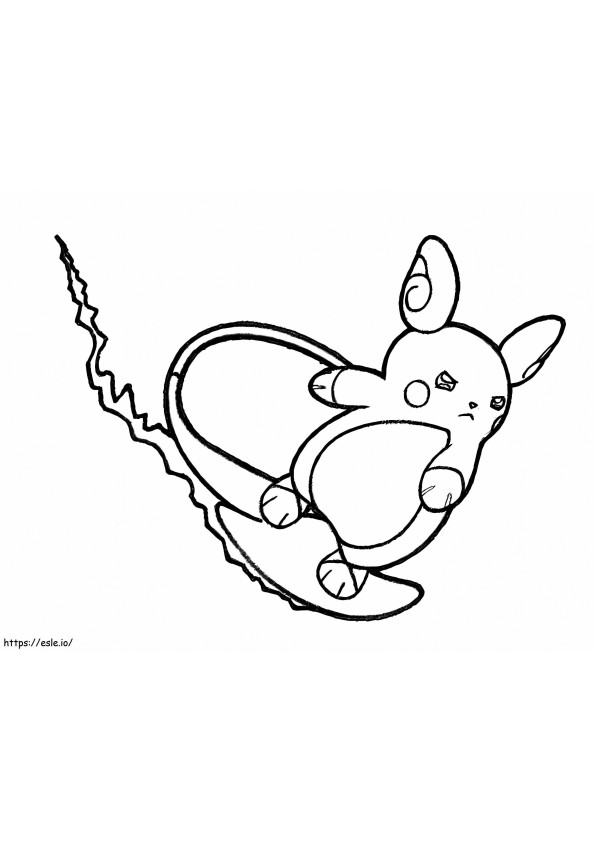 Coloriage Pokemon Raichu 6 à imprimer dessin
