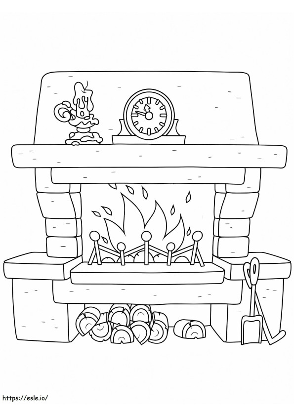 Fireplace 1 coloring page