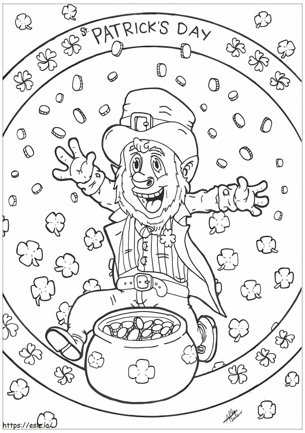 Happy St. Patricks Day 6 coloring page
