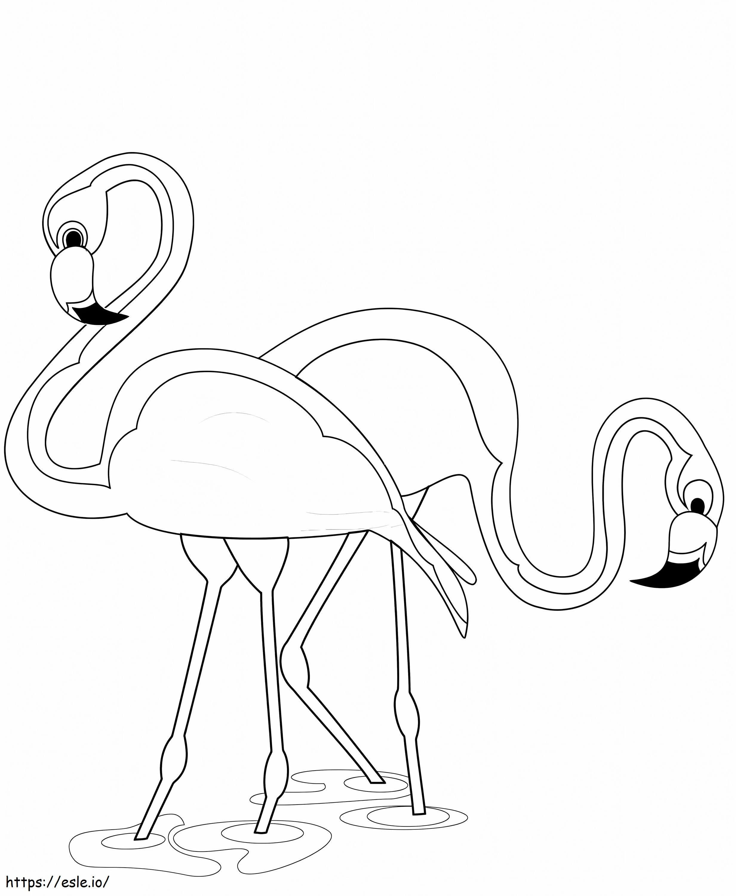Beautiful Couple Of Flamingos coloring page