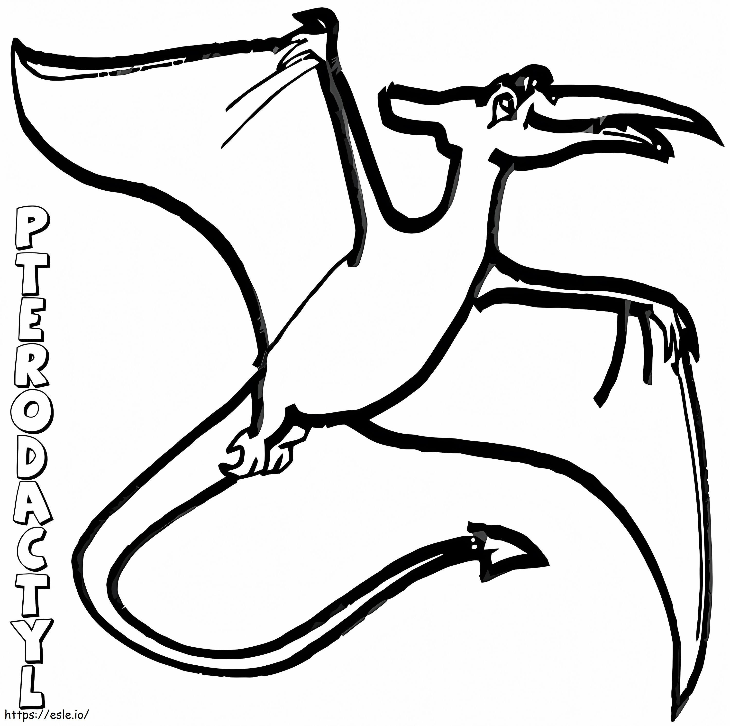 Pterodactyl 3 coloring page