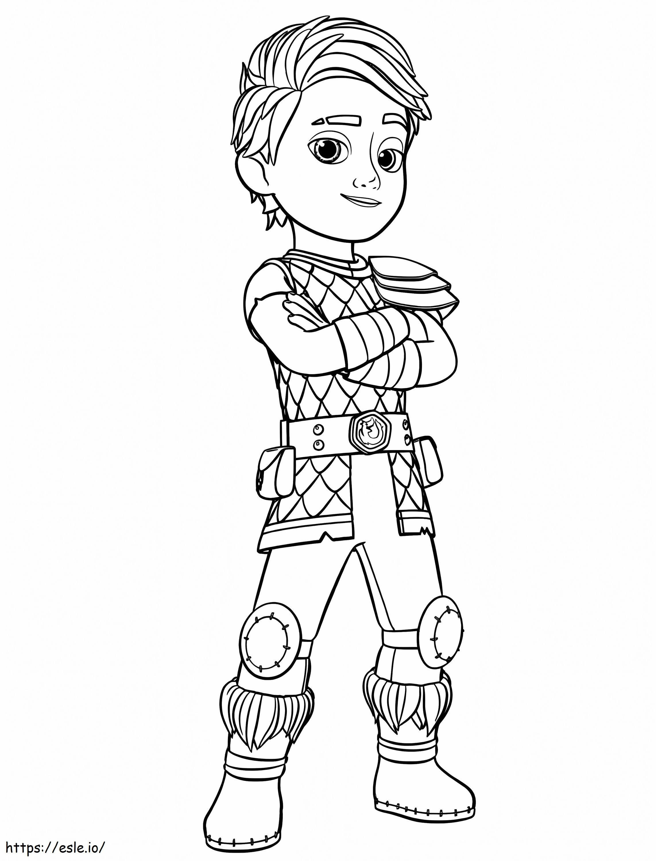 Dak From Dragons Rescue Riders coloring page