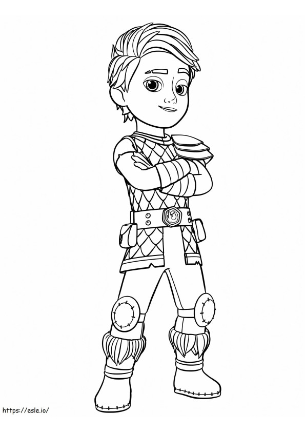 Dak From Dragons Rescue Riders coloring page