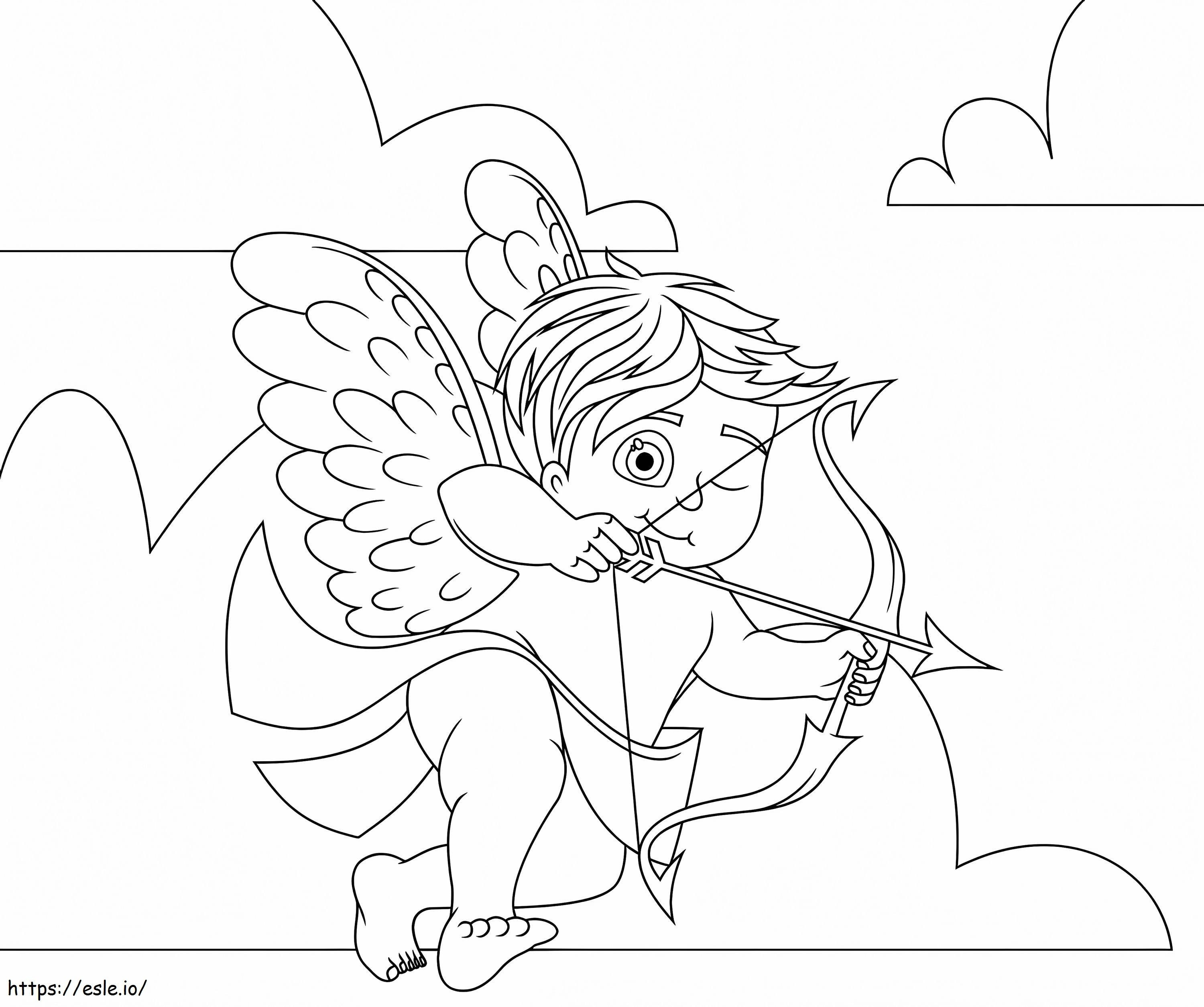 Cute Cupid coloring page