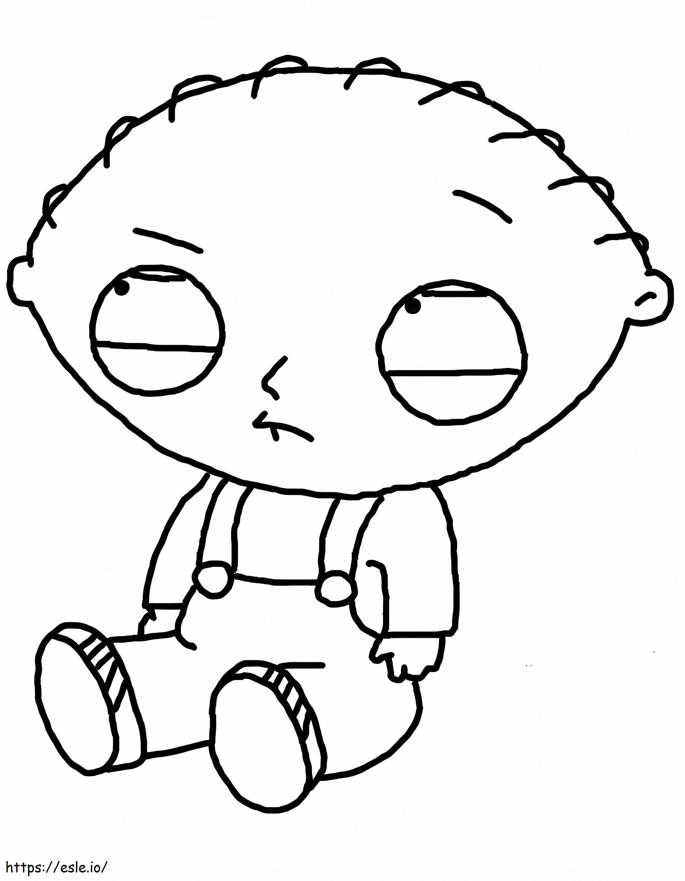 Stewie Griffin Sentado coloring page