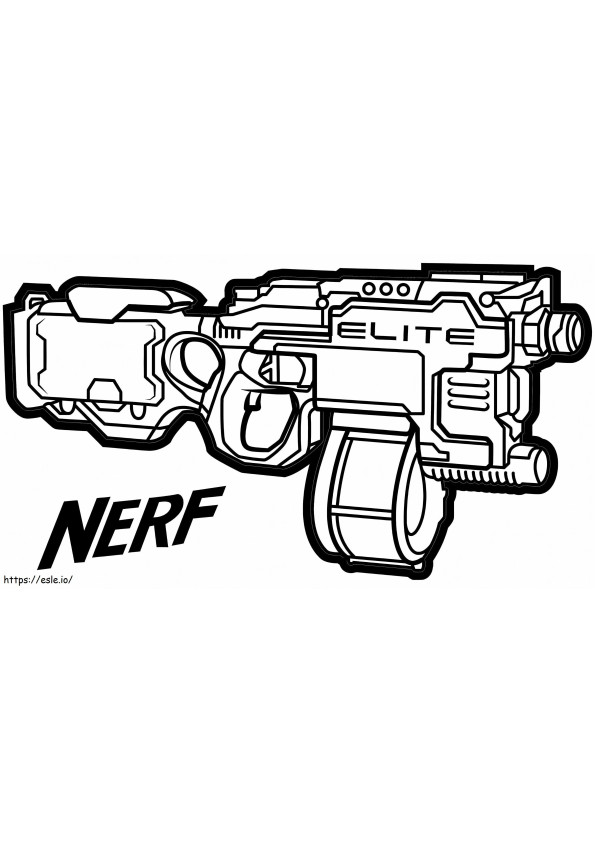 Nerf-machinegeweer kleurplaat
