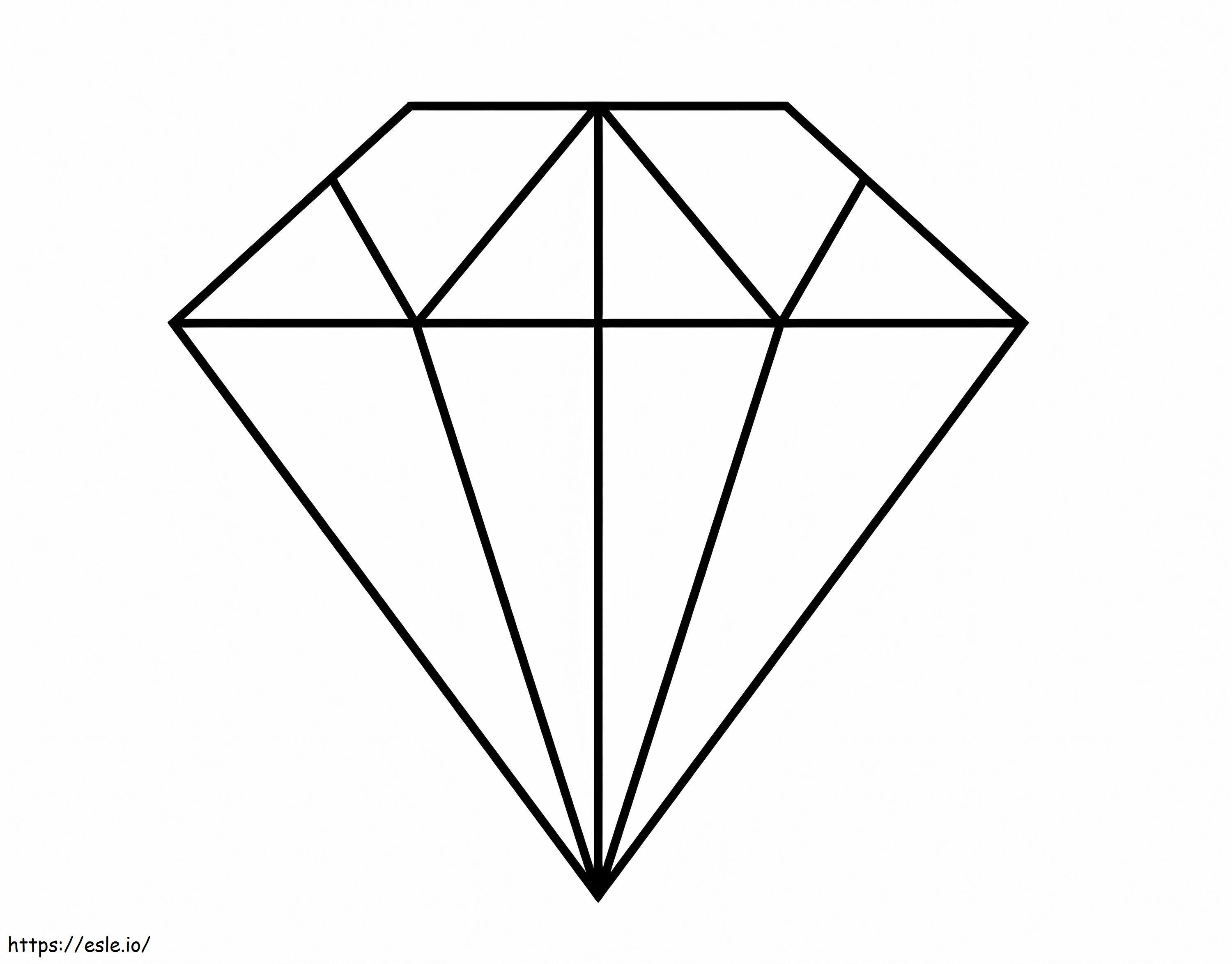 Sehr einfacher Diamant ausmalbilder
