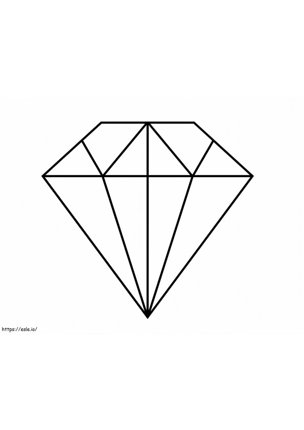 Sehr einfacher Diamant ausmalbilder