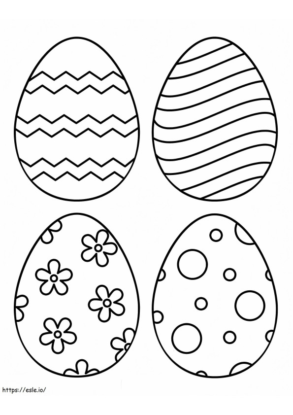 Uova di Pasqua 5 da colorare