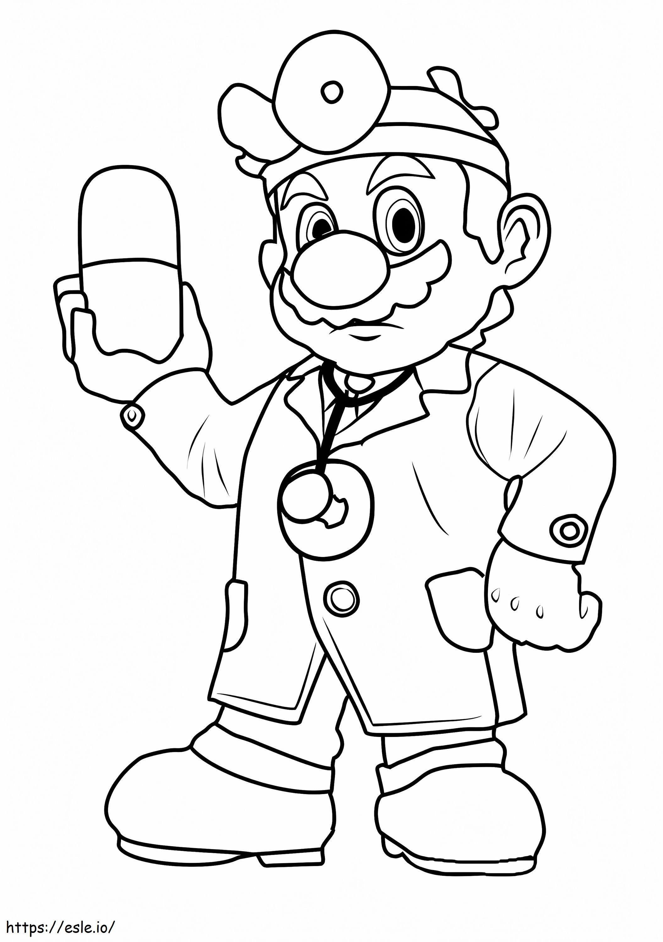 Doctor Mario coloring page