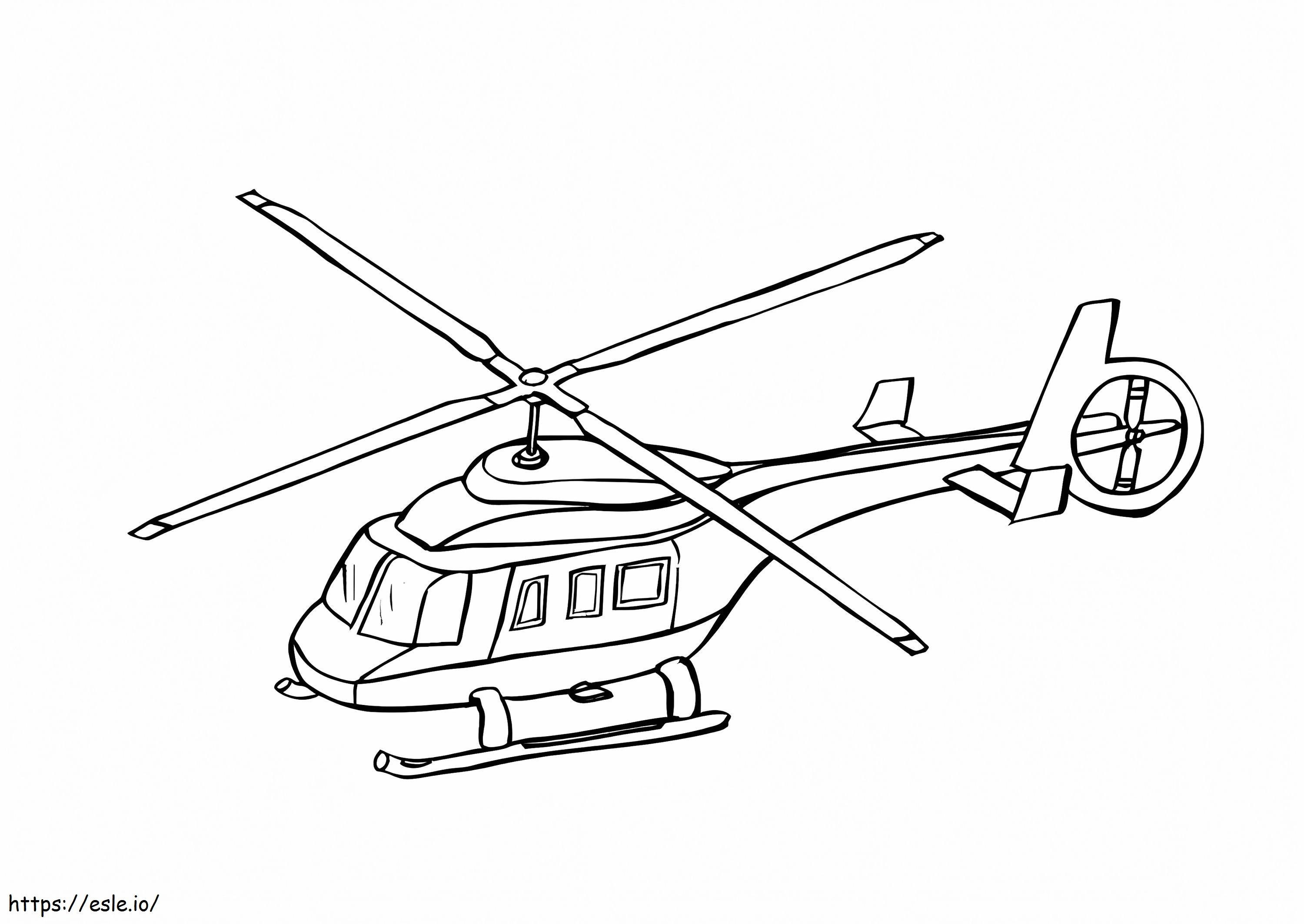 ヘリコプター5 ぬりえ - 塗り絵