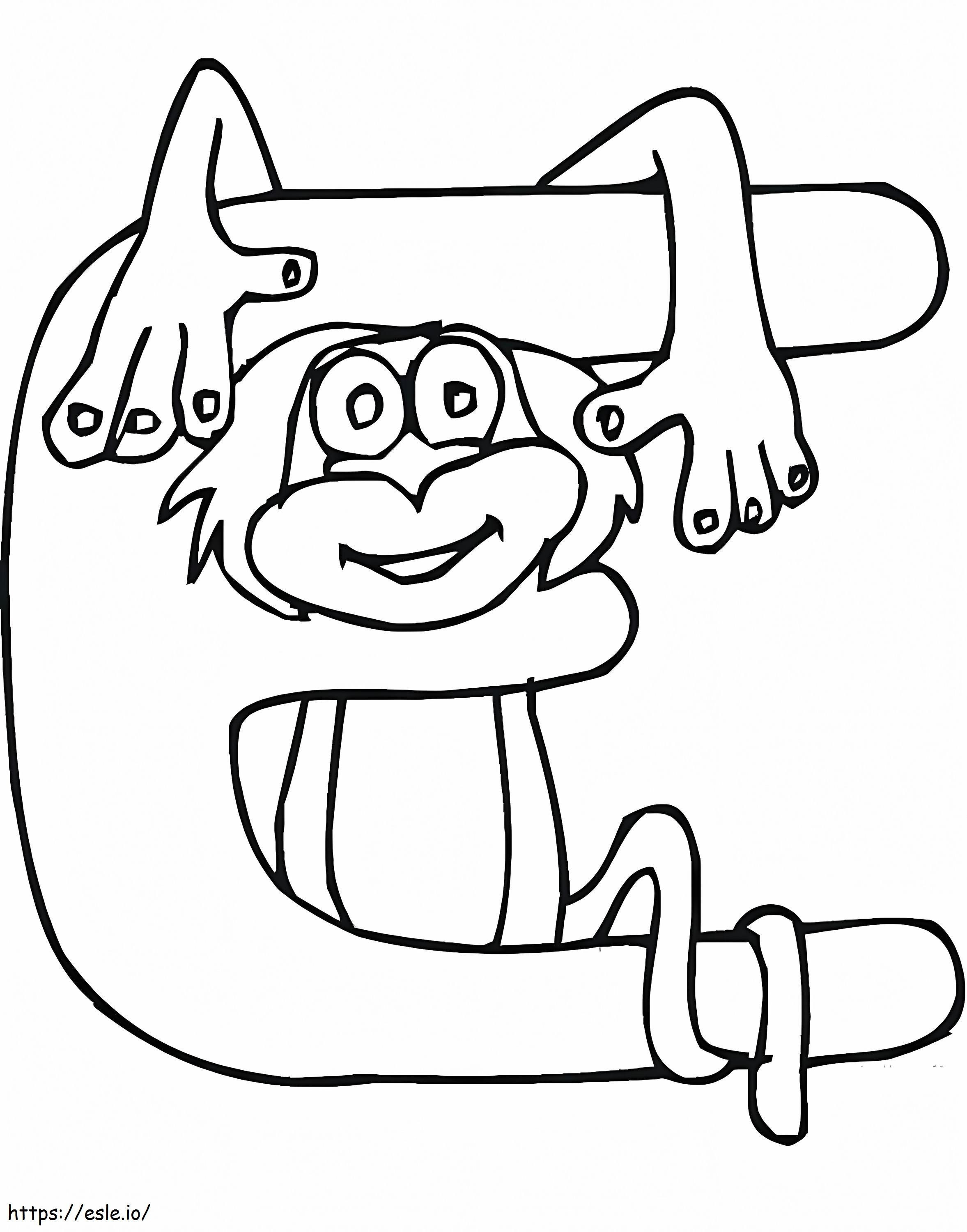 Letter E 3 coloring page