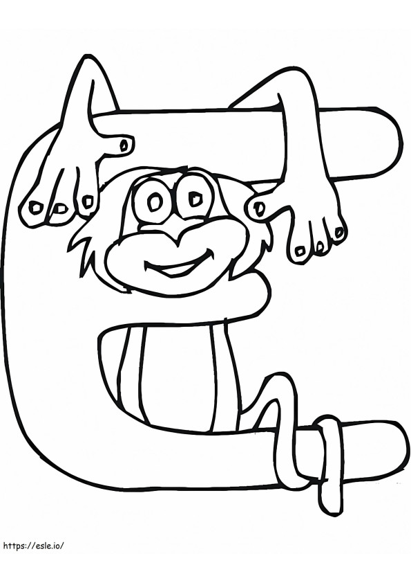 Letter E 3 coloring page