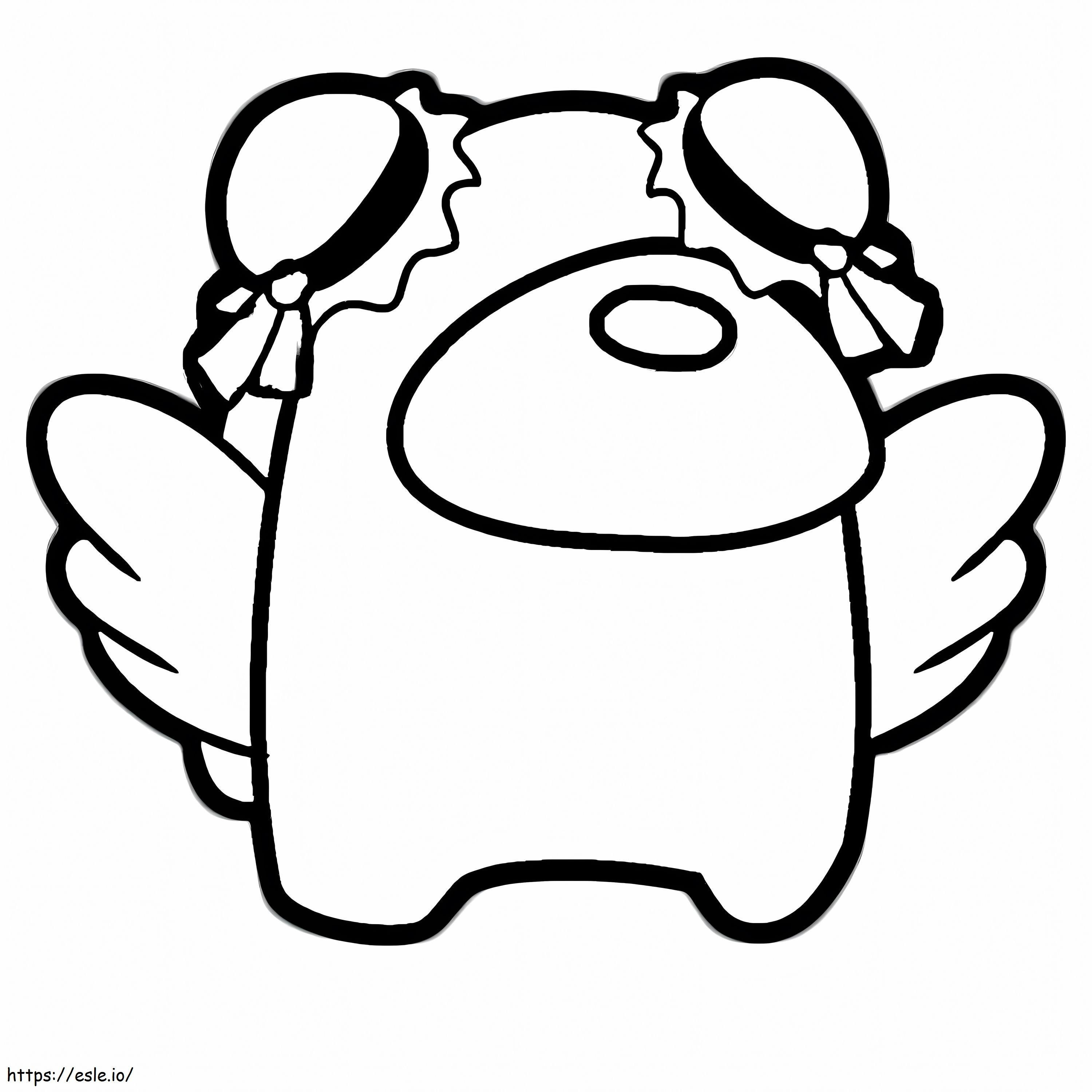 Among Us Cute With Wings coloring page