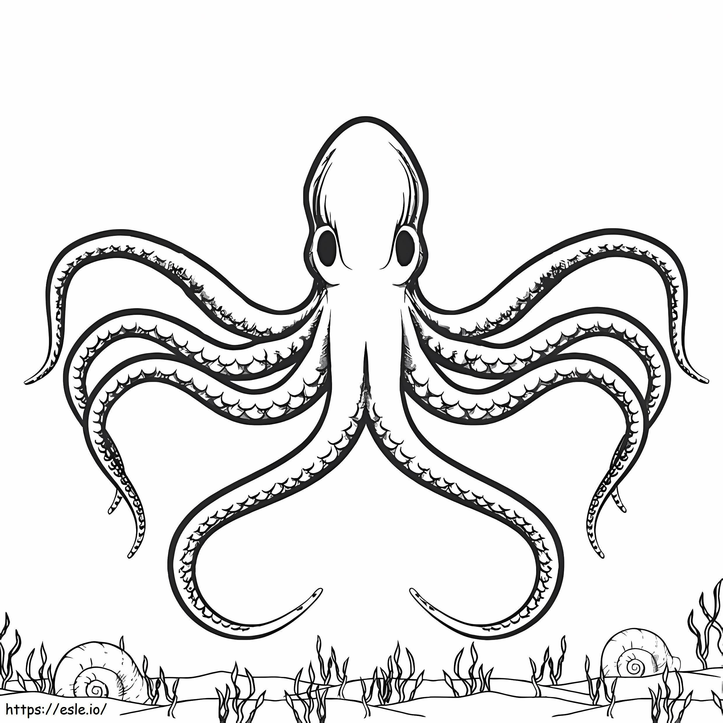 Nice Octopus coloring page