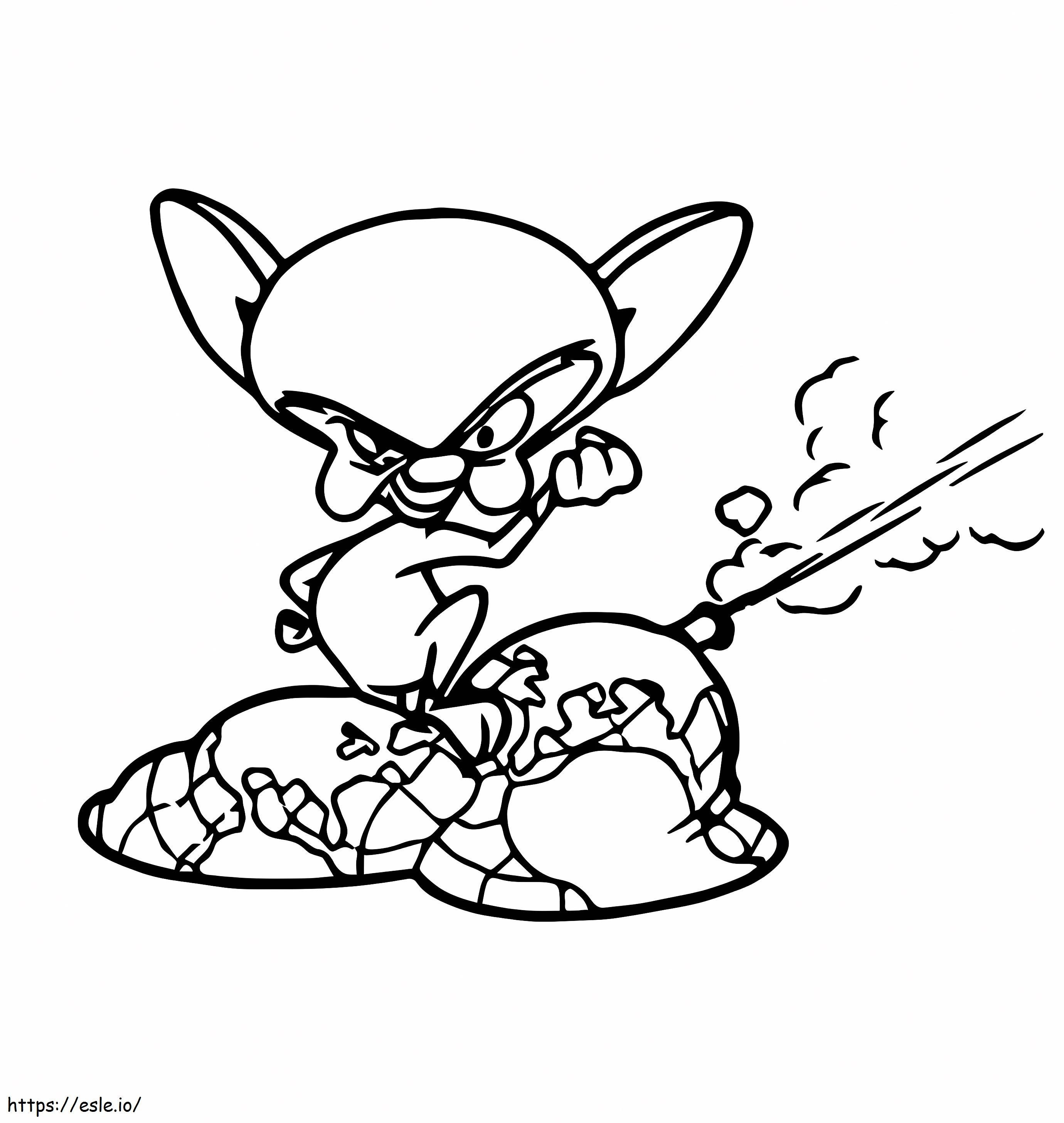 Angry Brain coloring page