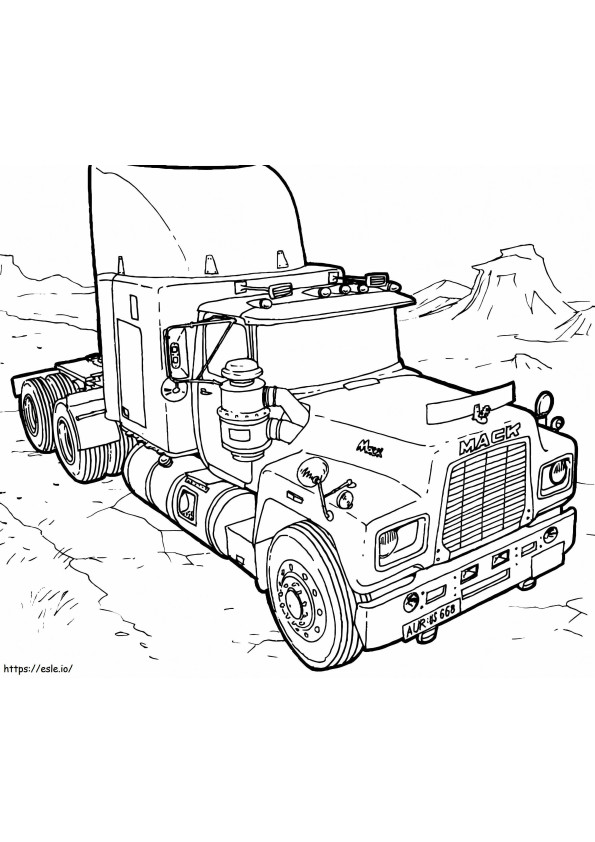 Freightliner 3 coloring page