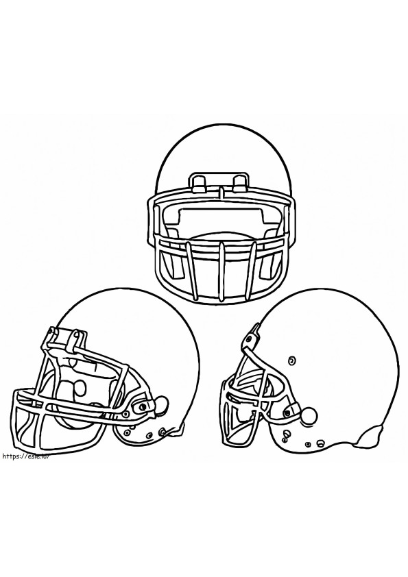 Football Helmets 1 coloring page