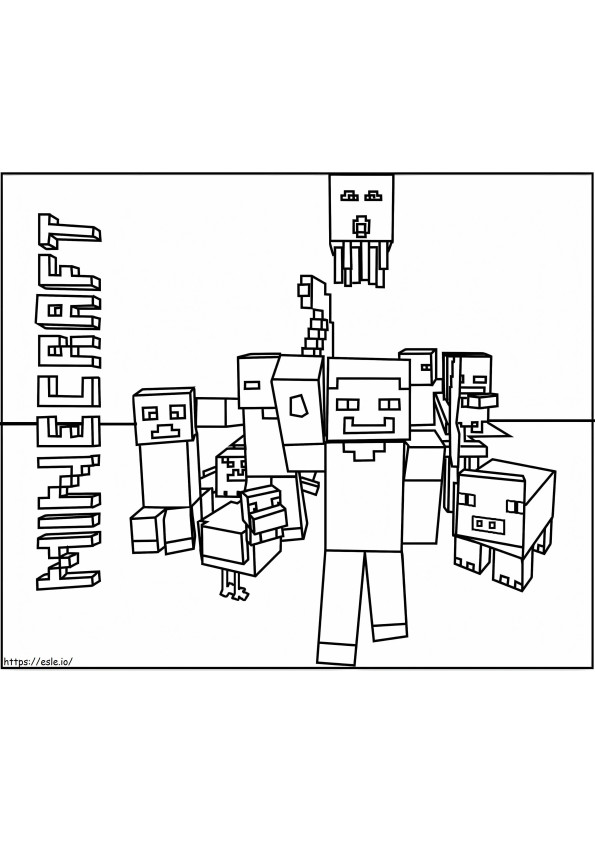 Minecraft Game coloring page