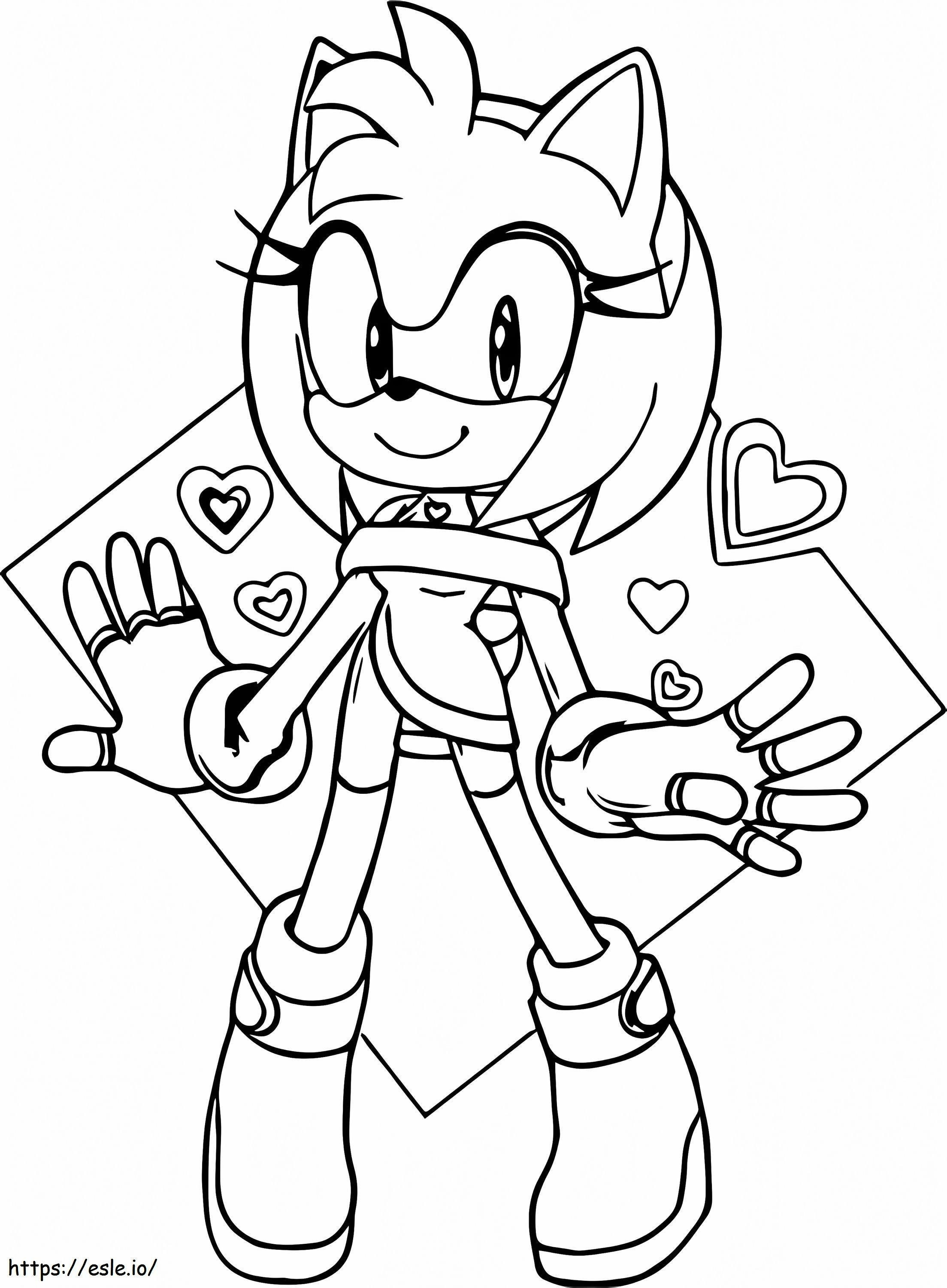 Amazing Amy Rose coloring page