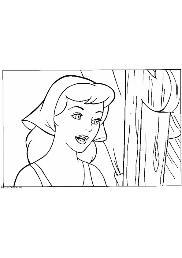 Cinderella Is Thinking coloring page