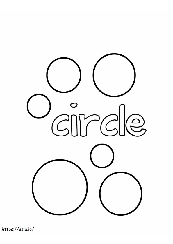 Seis círculos para colorear