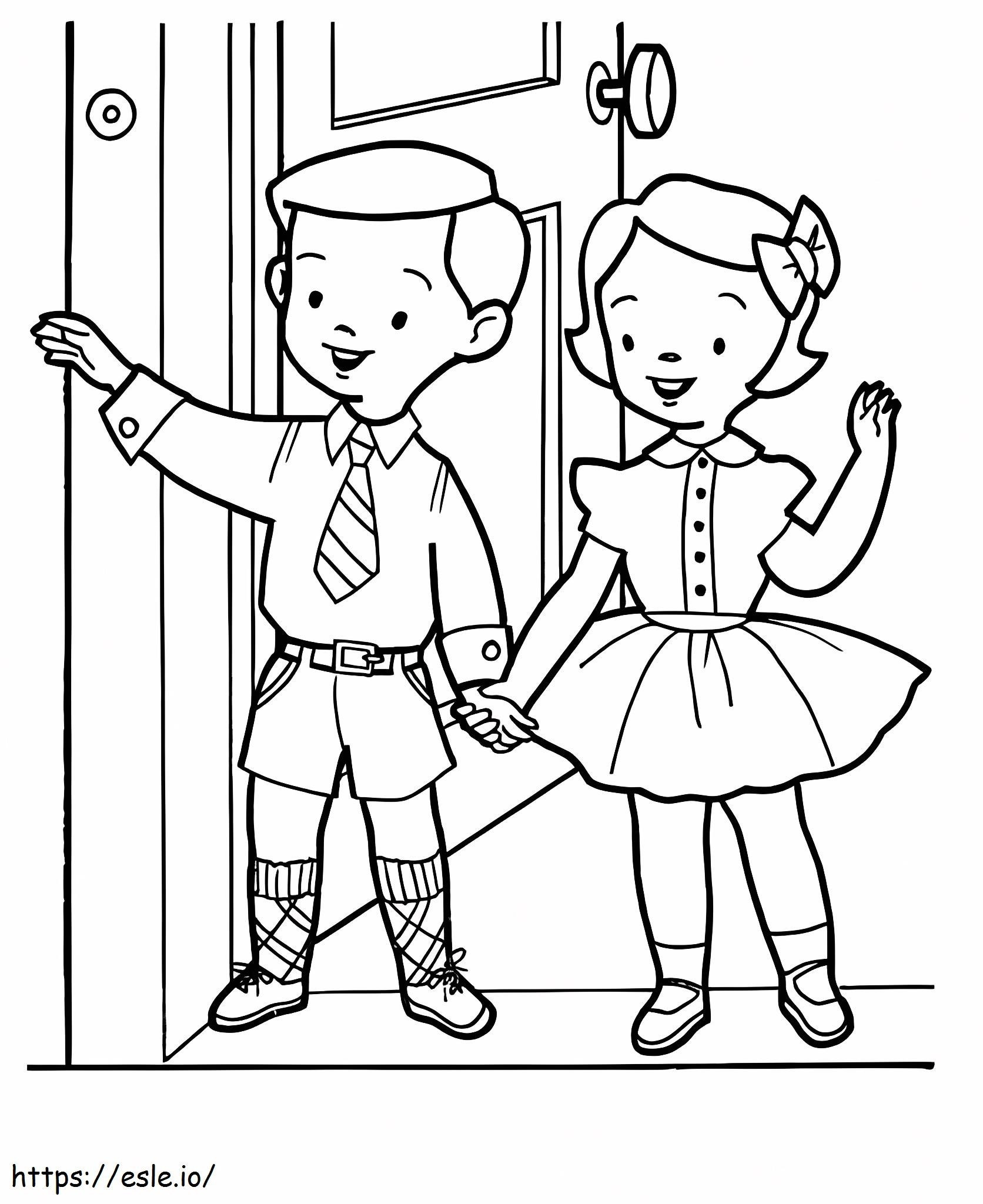 Simple Friendship coloring page