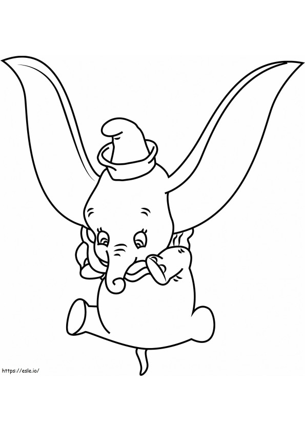 1530931285 Dumbo Jumping A4 coloring page