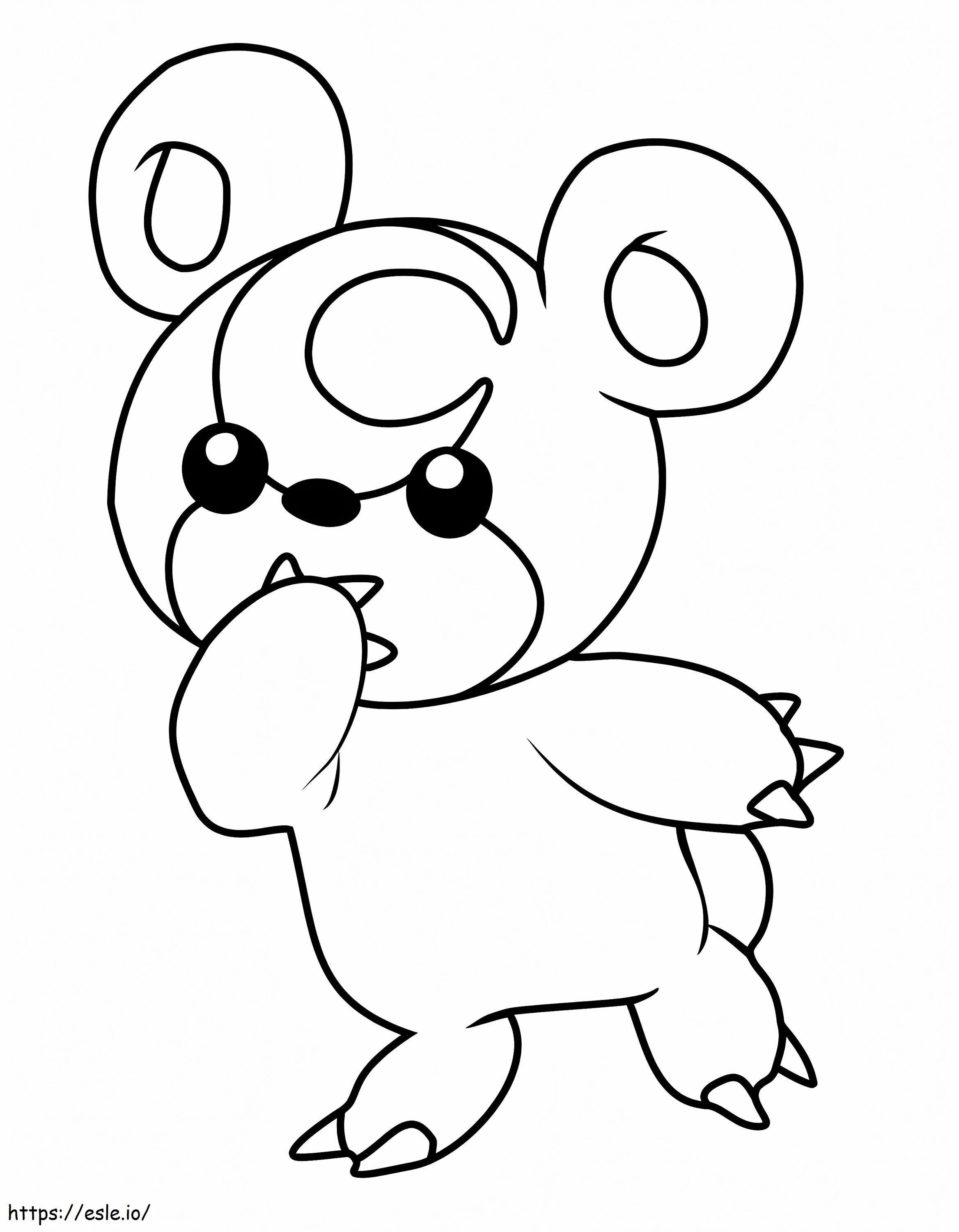 Teddybeer Pokémon kleurplaat kleurplaat