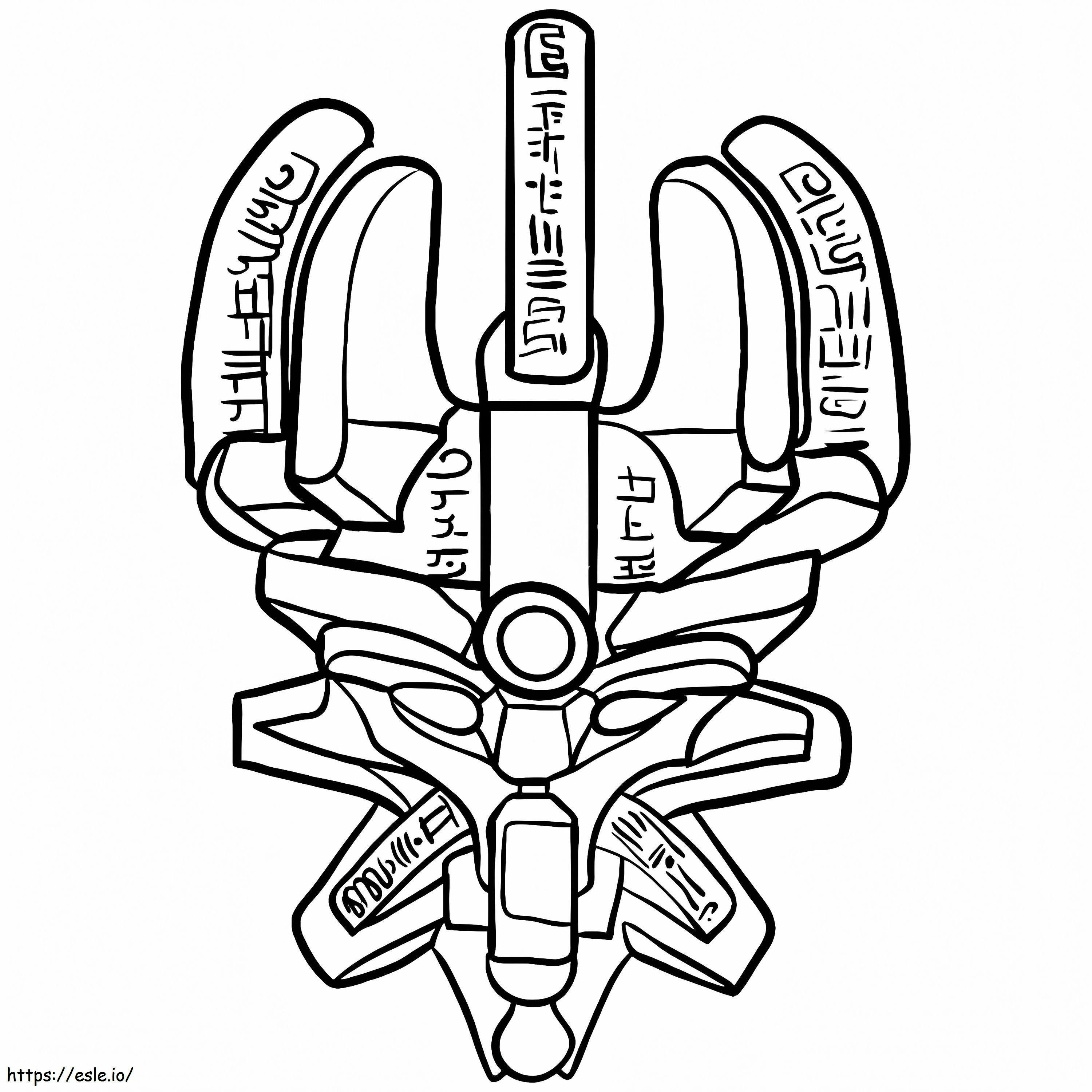 Mask Bionicle coloring page