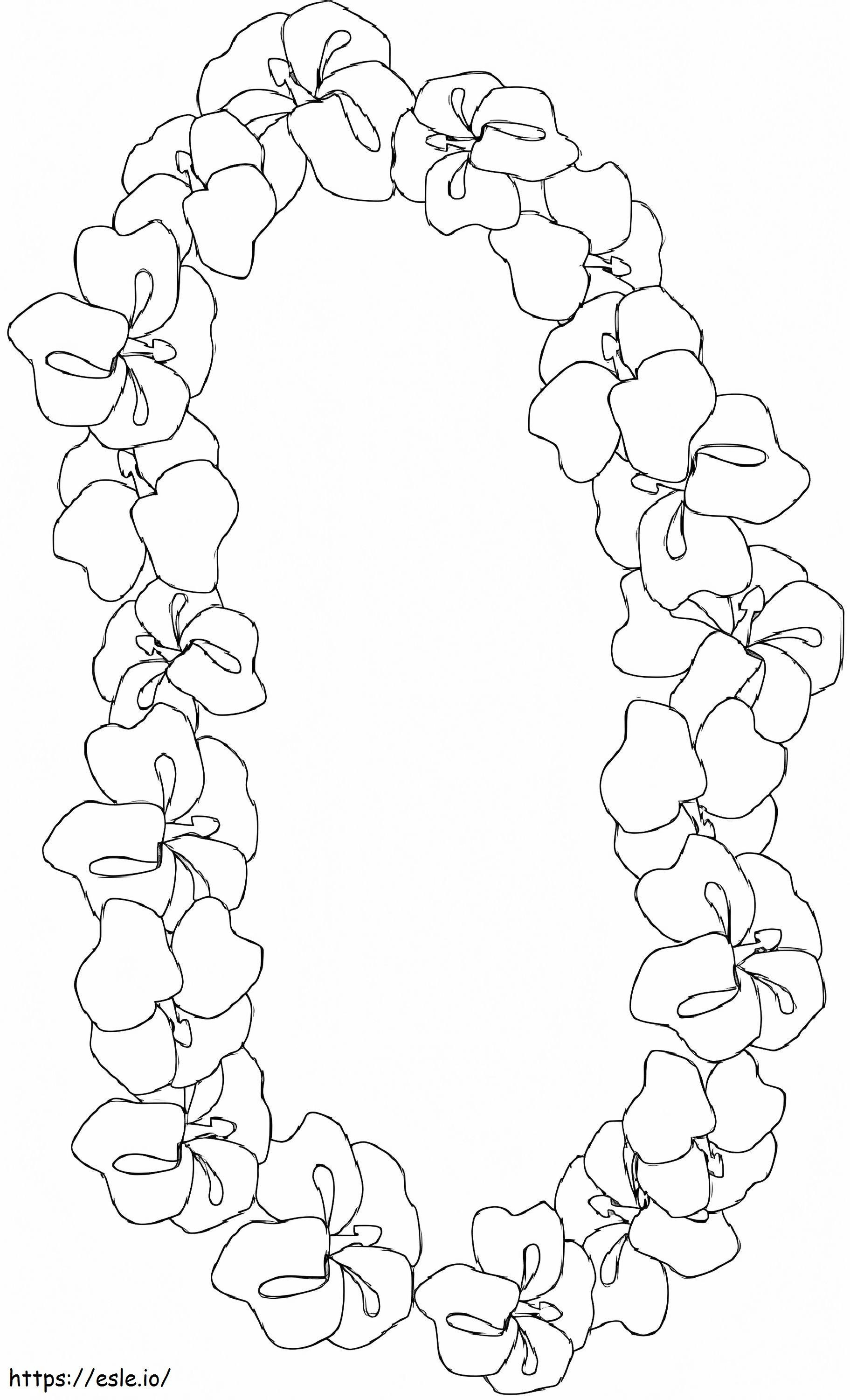 Coloriage Colliers de fleurs à imprimer dessin