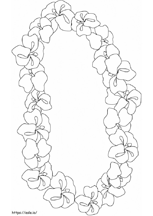 Flower Necklaces coloring page